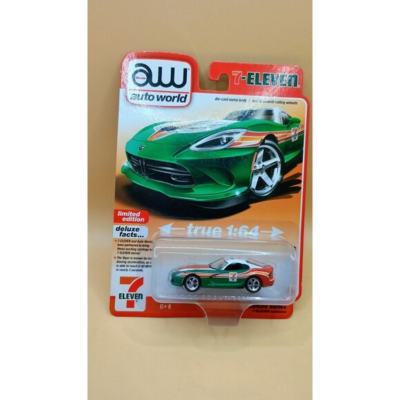 2023 AW Auto World 1/64 7-Eleven 2012 Dodge Viper Diecast Model - Picture 1 of 6